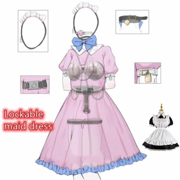

other panties ddlg abdl restraint outfit lockable lolita dress with lock anklecuffs collar costume for women plus size mistre2345, Red;black