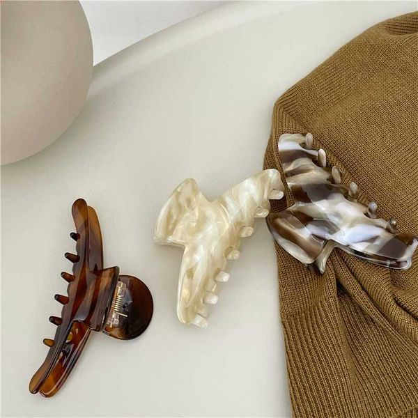

butterfly barrettes korean version of acetic acid medium size grab clip with back spoon curled hair and half pricked hair claw minimalist te, Golden;silver