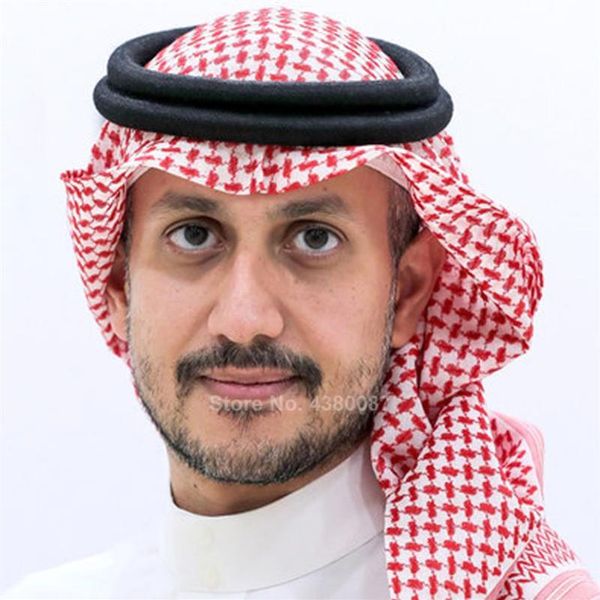 

ethnic clothing men muslim scarf saudi arab dubai traditional islamic accessories male headscarf hijab plaid turban shemagh gutra 208q, Red