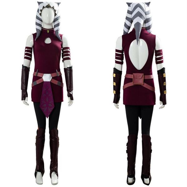 

the clone wars cosplay ahsoka tano costume halloween female outfit277q265o, Black