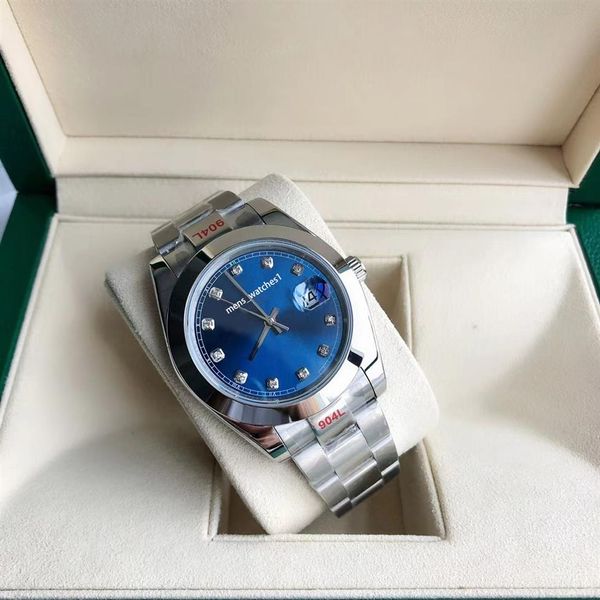 

2022 u1 automatic mechanical watches men big magnifier 41mm stainless steel sapphire mens watches male wristwatches waterproof lum314y, Slivery;brown