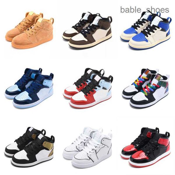 

infants 1s i toddler basketball shoes dark mocha electro orange obsidian chicago bred melody mid university bluetie-dye candy silver toe ice, Black