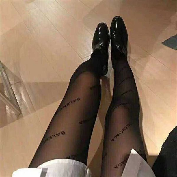 

20% off letter women's anti hook home paris fashion spring/summer black silk socks small fragrance print tattoo pantyhose, Black;white