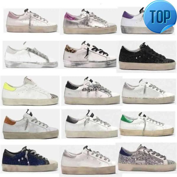 

goldenss gooses hi sneakers designer casual shoes classic do -old dirty shoe double height bottom trainers women man sneaker sip, Black