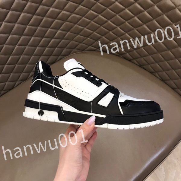 

designer men causal shoes fashion woman leather lace up platform sole sneakers white black men women luxurys