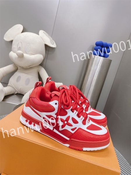 

2023 designer men causal shoes fashion womans leather lace up platform sole sneakers white black men women luxurys