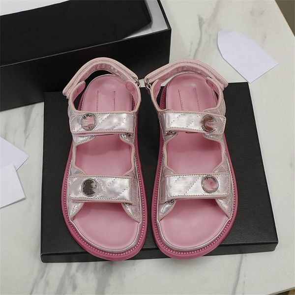 

summer popular women's sandals 2023 fashion channel luxury brand business work leisure travel letter logo women's high heels men&#, Black