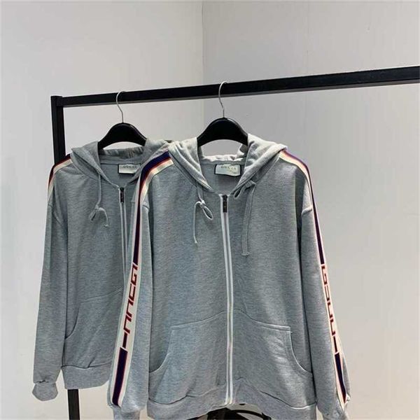 

20% off family autumn and winter men's stripe ribbon hooded casual knitted cardigan sweater fashion youth loose coat, Black