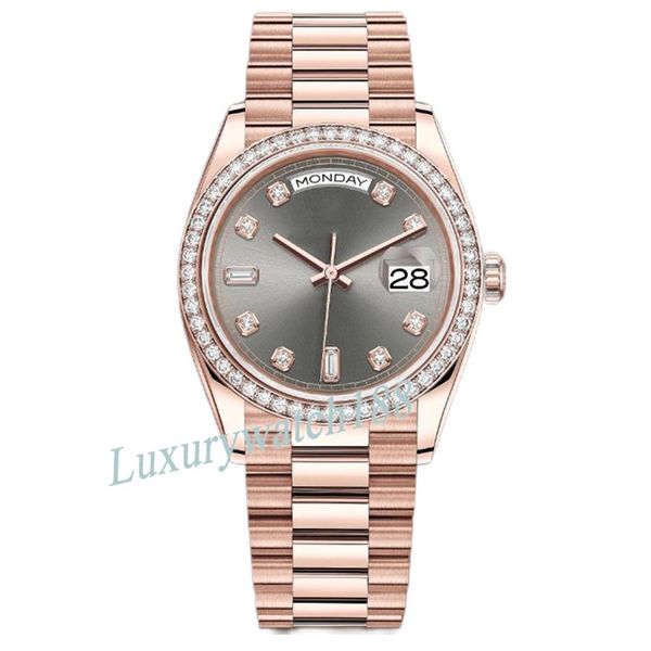 

moissanite watches diamond watchs mens womens watch automatic designer watches size 40mm 36mm stainless steel bracelet sapphire gl235n, Slivery;brown