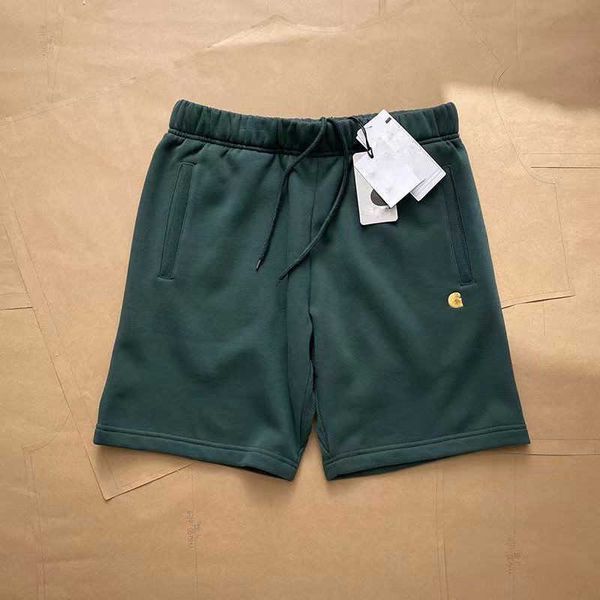 

carhart embroided shorts mens pure cotton sportpants designer shorts summer casual pants loose lace up sweatpants, White;black