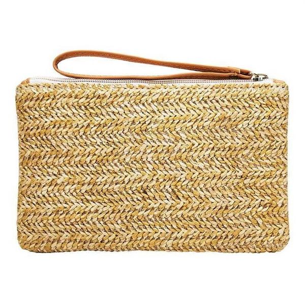 

purses mini straw hand coin woven purse bag weaving clutch bags casual summer beach mobile phone key pocket pouch pack for women249d, Red;black