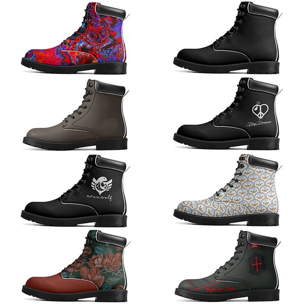 

DIY Classic Boots Non-slip autumn winter for men women outdoor Versatile comfortable fashion Elevated Casual Customized Boots 11355