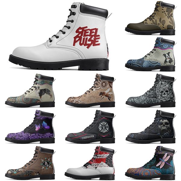 

Diy Fashionable Versatile Outdoor Boots Non-slip Winter Comfortable Casual Customized Elevated Classsic Red Boots