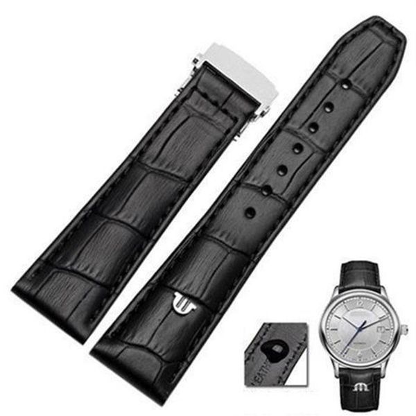 

watch bands genuine leather watchband for maurice lacroix watches strap black brown 20mm 22mm with folding buckle bracelet270s