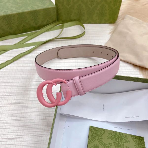 

Men's Women's Fashion Classic Designer Belt Luxury Belt Women's Belt Casual Gold Buckle Letter Smooth Buckle Width