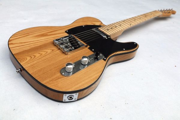 

factory store custom natural elm telecaster wooden electric guitar ing