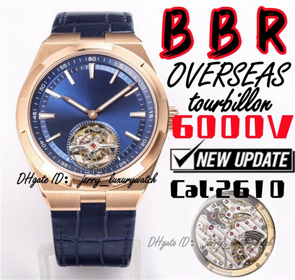 

bbr luxury men's watch overseas stereotourbillon 6000v, cal.2160 mechanical movement, 42.5x13.5mm sapphire crystal mirror 316l fine ste, Slivery;brown