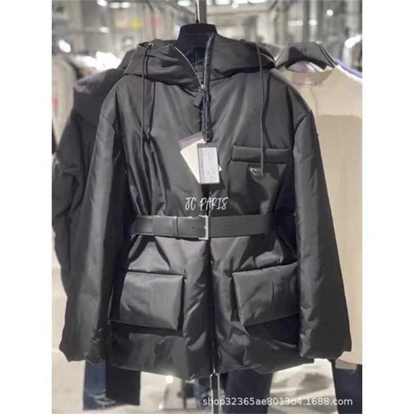 

22% off family autumn winter new regenerated ni series black belt hooded large pocket cotton simple and fashionable coat