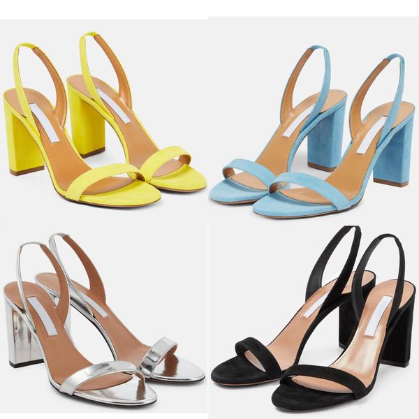 

summer women's sandals italian goatskin almond head open toe thick heel sandals modern elegant women's wedding evening dress party, Black