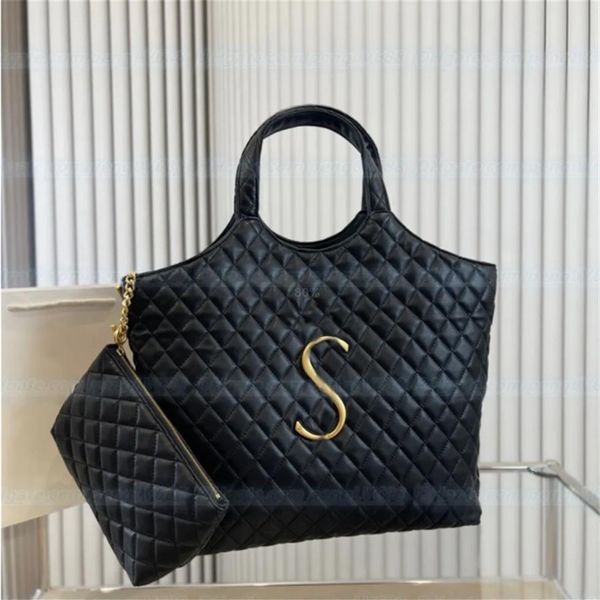 

oversized quilted sheep leather shopping bags large capacity leather totes women's leisure hobo shoulder bags wit268a