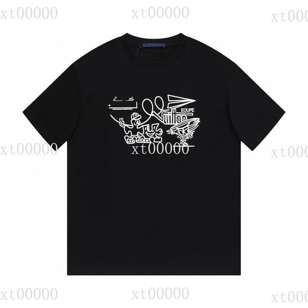 

23ss designer letter printed t shirts tee sweatshirt fashion high street short sleeves summer casual t-shirt breathable men women 256z, Black;brown