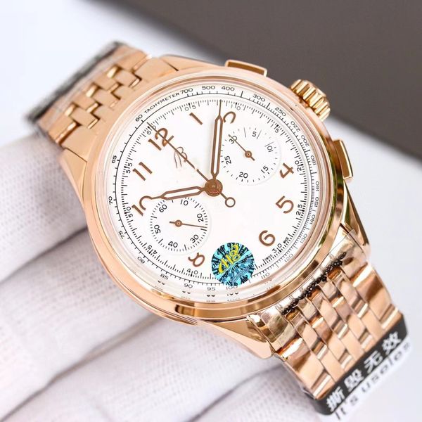 

brietling luxury mens watches automatic watch prem watches waterproof mechanical watch man watch whloesale dial size 42 steel band watch, Slivery;brown