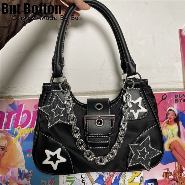 

evening bags ins fashion design bag spice girl harajuku y2k gothic punk millennium locomotive tote one shoulder underarm handbag woman 23042