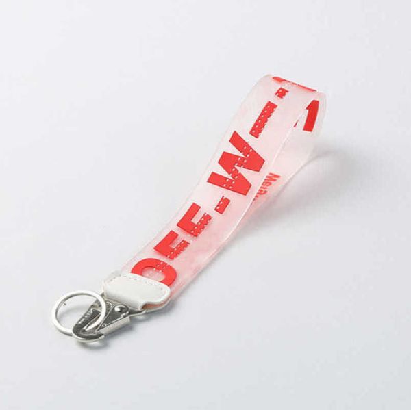 

keychains fashion luxury keychains brand offs key rings clear rubber keys ring men women canvas keychain embroidery letters pendant belt 3.5, Silver