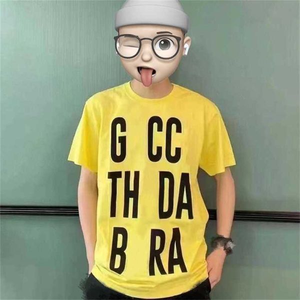 

22% off distinguishing market version trends gujia english pure cotton short sleeve t-shirt personalized men's and women's loose t, White;black