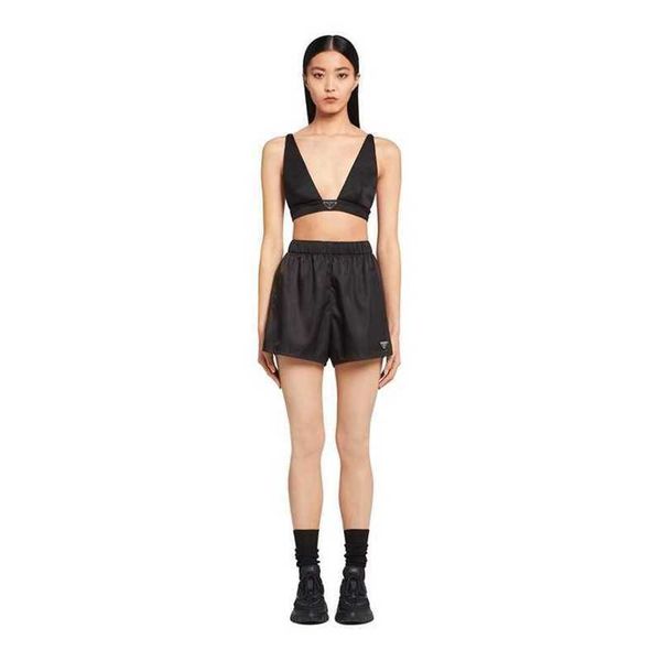 

20% off family spring/summer new triangle embellishment tank short fashionable slim fit two piece set, White