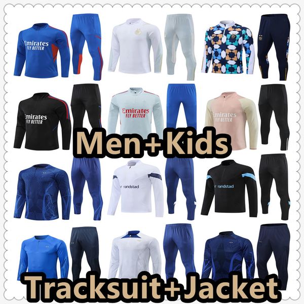 

maillots de football 22 23 tracksuit soccer jerseys football shirts maillot foot hommes enfants mens kids, Black