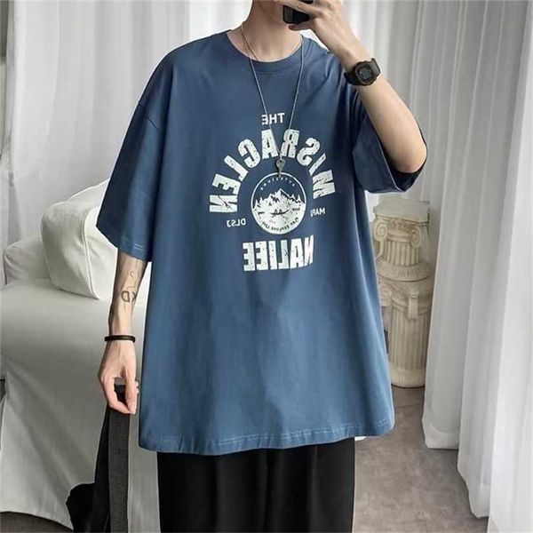 

22% off men's short sleeved trendy american style t-shirt loose fitting street summer clothes, White;black