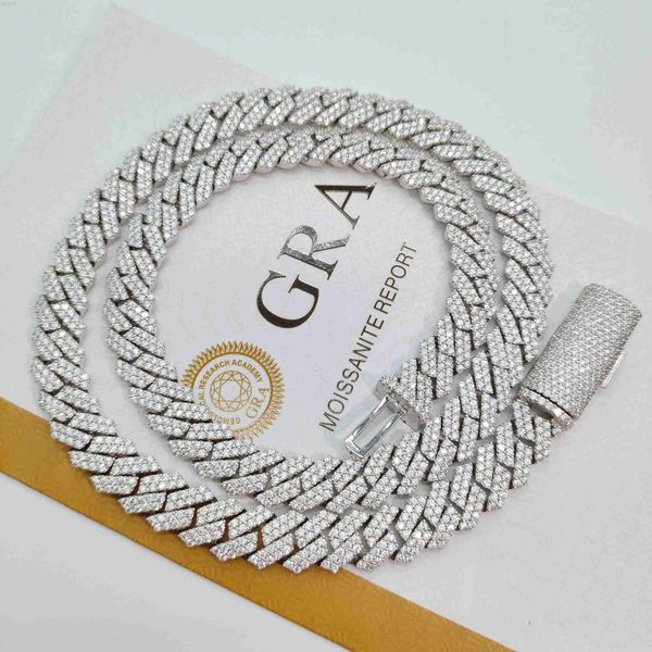 

sell iced out cuban link vvs diamond hip hop 10mm moissanite cuban chain, Silver