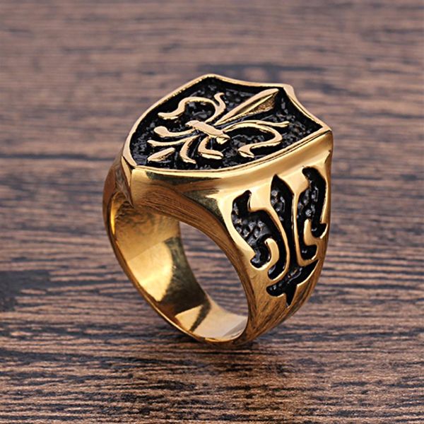 

men ring selling gothic magical stainless steel devil biker jewelry illuminati steel ring for men278k, Golden;silver