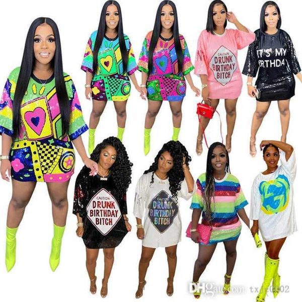 

women sequin dress summer casual dresses womens designer clothing printed letter skirt fashion streetwear, Black;gray