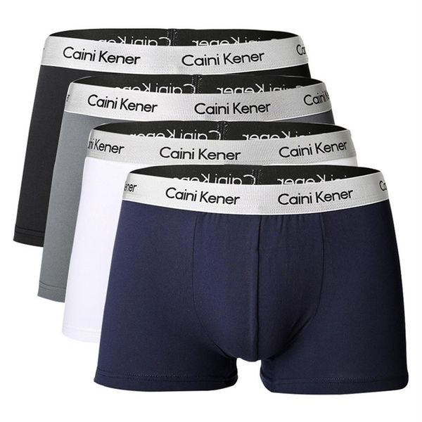 

underpants 4pcs men boxers man short breathable flexible comfortable shorts lovely solid panties 220826260j, Black;white