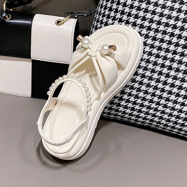 

women sandals foam rubber sandal summer beach shoes diamond buckle ankle strap flats flip flop outdoor, Black