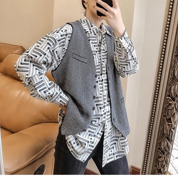 

vests women's tweed herringbone suit vest business work jacket slim sleeveless warm waistcoat, Black;white