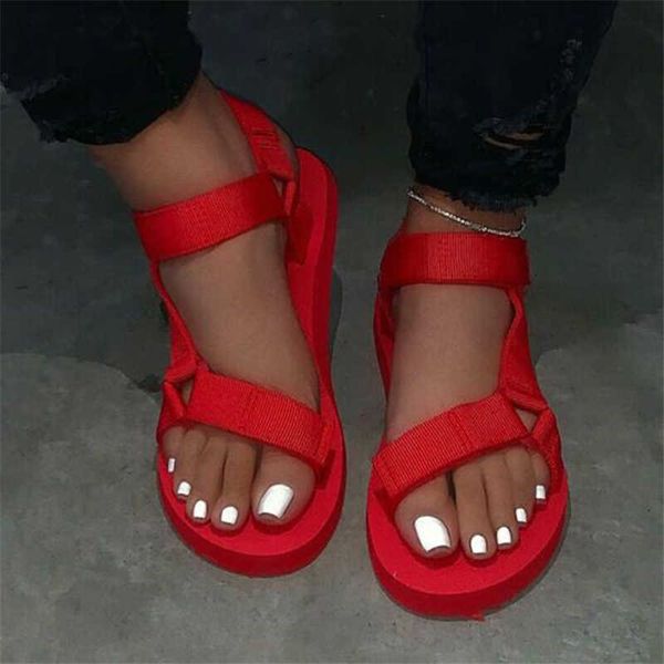 

sandals new women summer soft sandals ladies buckle strap foam sole durable sandals outdoor casual flat soles beach shoes j230422, Black
