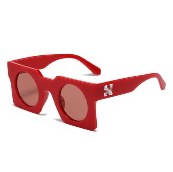 

fashion luxury offs white frames sunglasses brand sunglass men women arrow x round big frame trend sun glasses bright sports travel sunglass, Black