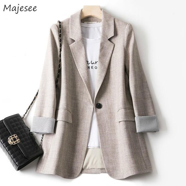 

pants blazers women trendy patchwork korean chic spring loose pockets lady elegant coats single button minimalist outwear long sleeve, White
