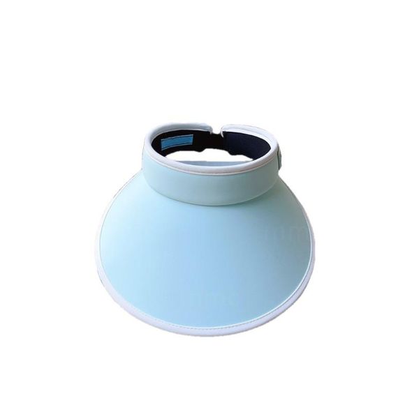 

women's headless sun visor summer vacation beach sun hat ice silk cotton, Blue;gray