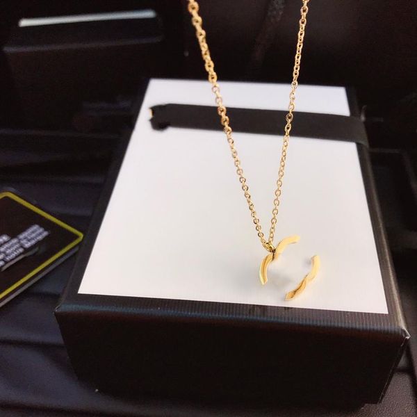 

20style design necklace 18k gold plated stainless steel choker chain letter pendant fashion womens wedding jewelry accessories178s, Silver