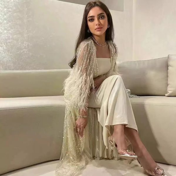 

party dresses sharon said light yellow luxury dubai feathers evening for women wedding arabic purple formal prom gowns ss430 230422, White;black