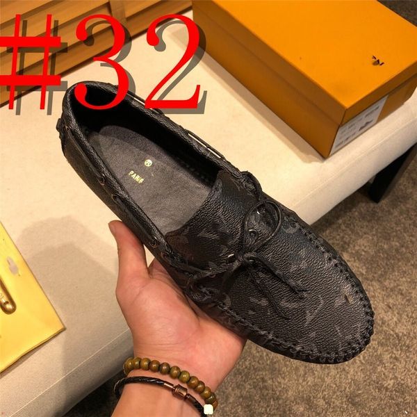 

67model new luxurious dress shoes men designer loafers men casual shoes moccasins breathable sneakers men driving shoes comfort flats plus s, Black