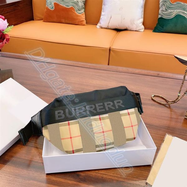 

luxurys vintage stripe belt bum bag check chest nylon designer fanny pack sonny bumbag tote wallets waist bag classic women's288b
