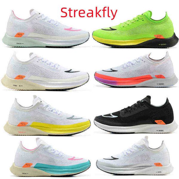 

2022 good running shoes release streakfly men women racer running shoes white flash crimson pn dust sport trainer sneakers