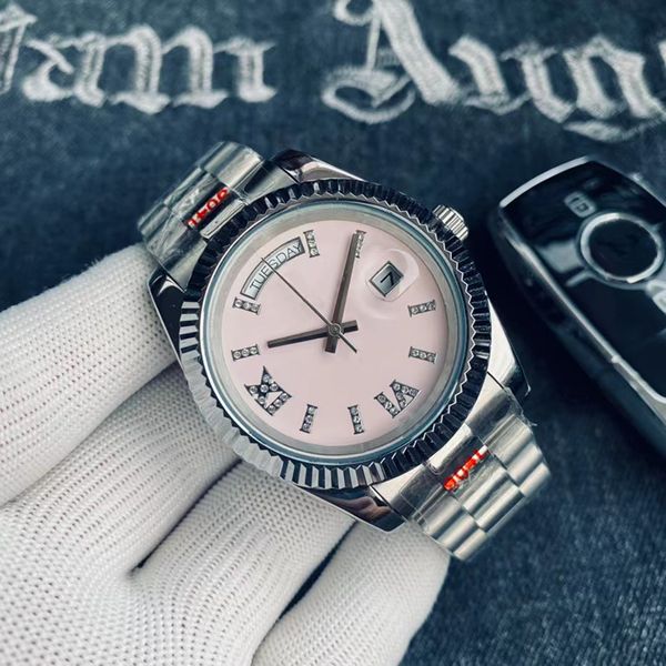 

mens womens watch designer watches luxury watches diamond roman digital automatic movement gold watch stainless steel material fadeless wate, Slivery;brown
