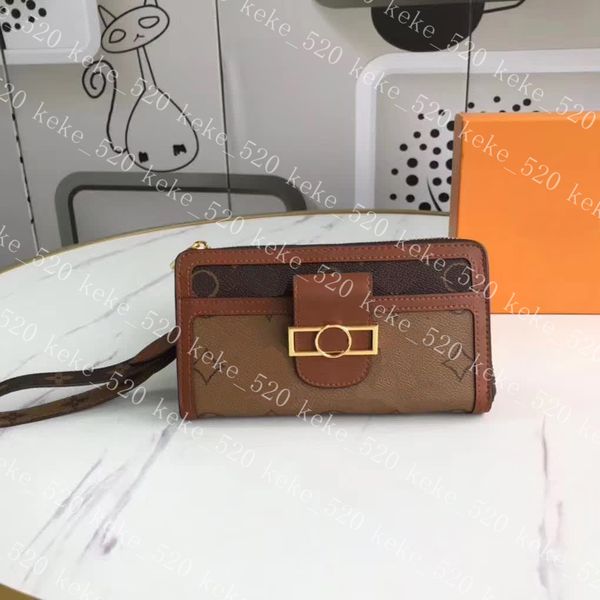 

2023 messenger bag wallet card bag coin purse fashion patchwork color old flower preferential price m69162, Red;black