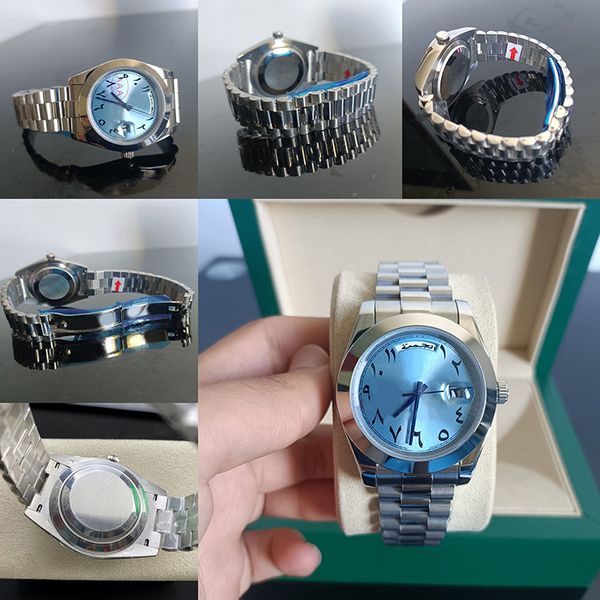 

day mens watch DATE ST9 automatic watch 40mm 904L stainless steel strap Luxury watches sapphire With diamond hidden folding buckle 36mm watch waterproof jason 007, 34